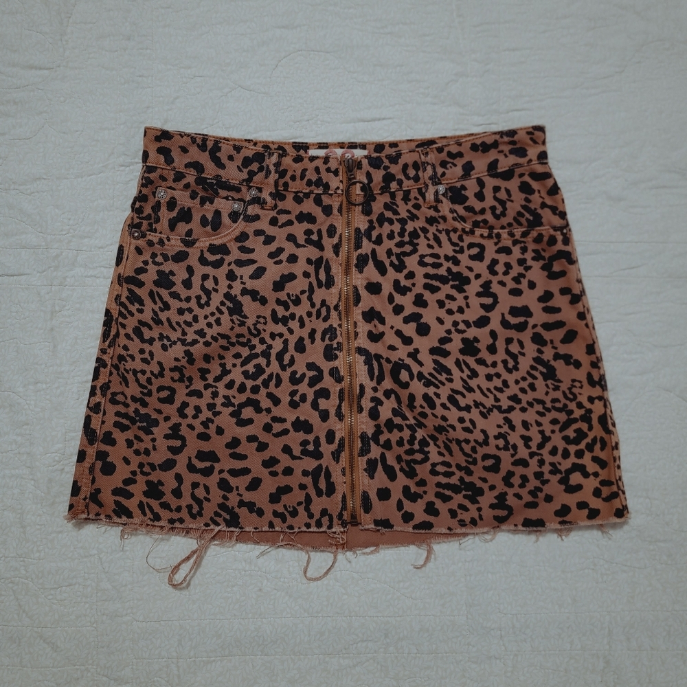 Free People Leopard Skirt